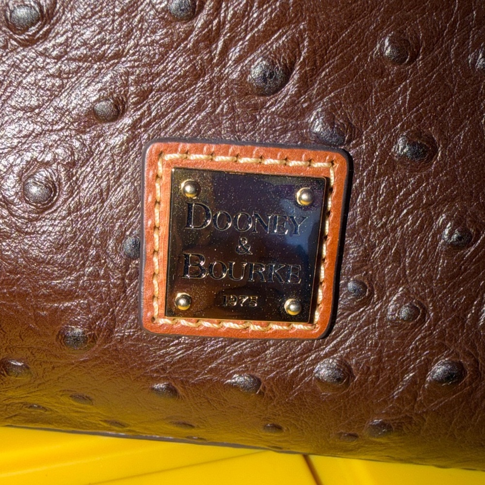 Dooney & Bourke Briana Ostrich Shoulder Bag - Picture 2 of 16